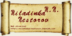 Miladinka Nestorov vizit kartica